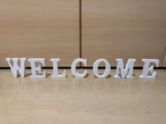 WELCOME 木製 アルファベット オブジェ ホワイトのサムネイル