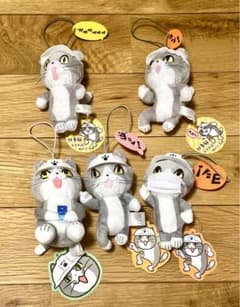 仕事猫　マスコットぬいぐるみ　おすわりのサムネイル
