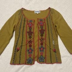 Jocomomola 長袖 カーディガン 花柄刺繍のサムネイル
