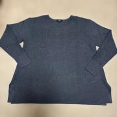 PLST ラメ入り Vネックニット ダークグレーSのサムネイル