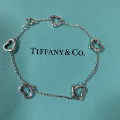 ☆新品未使用☆Tiffanyオープンハート5Pチャーム♡ブレスレット 