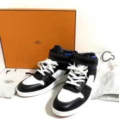 未使用】 HERMES スニーカー フリースタイル ブルー ハイカット ミッド 