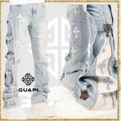 GUAPI アクアブルークロスバックルデニム 新品未使用 - メルカリ