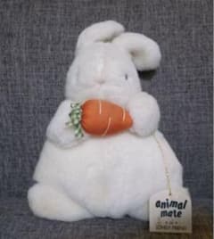 animal mate ぬいぐるみ ウサギ 人参付き セキグチ 昭和レトロ - メルカリ
