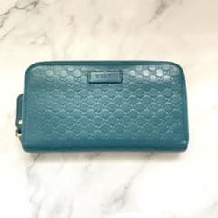 GUCCI グッチ 長財布 ラウンドファスナー　マイクロシマ GUCCI グッチ マイクロシマ 長財布 ラウンドファスナー 0423-① - メルカリ