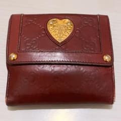 GUCCI グッチ　シマ　ハート　財布　ウォレット　ミニ財布　二つ折りのサムネイル