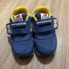 New Balance 996 キッズ スニーカー ブルー イエローのサムネイル