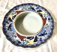 【未使用】丸五謹製 古伊万里風　 飾皿 大型　灰皿 大黒屋呉服店のサムネイル
