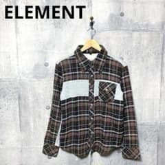 ELEMENT 요소 남성 스웨트 전환 넬 셔츠 M 브라운