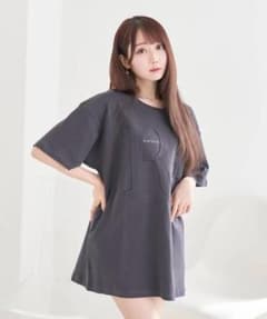 ロゼミューズ emboss logo T-shirts Tシャツ チャコールのサムネイル