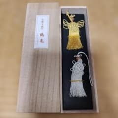 新品☆白檀玉根付　鶴亀　縁起物　京都、山田松香木店謹製