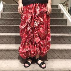 【8/14までSale】chika kisada チカキサダ フリンジロングジレ Chika Kisada チカキサダ プリントフリルロングスカートピンクサイズ1