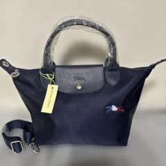 新品 ロンシャン ルプリアージュ Tres Paris ネイビー Sトリコロール 