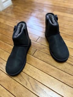 UGG Classic Mini Stitch レザー クラシックミニ ブラック
