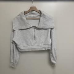 NICE CLAUP ナイスクラップ ハーフジップ ショート丈スウェットのサムネイル
