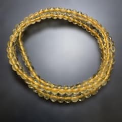 三連ルチルクォーツ天然石ブレスレット
