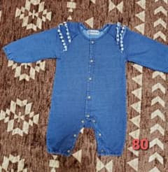 デニム風ロンパース　美品のサムネイル