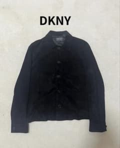 雰囲気◎ 90s DKNY スエード　レザージャケット　ブラック　m 雰囲気◎ 90s DKNY スエード レザージャケット ブラック m - メルカリ