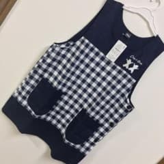 ディズニー チップとデール チェック エプロン 保育園 幼稚園 介護士 先生のサムネイル