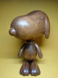美品】日本製 スヌーピー 木製 置物 インテリア 工芸品 美術品 A3321