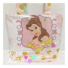 ビンテージシーツ プリンセス ベル オーロラ トートバッグ ♡のサムネイル