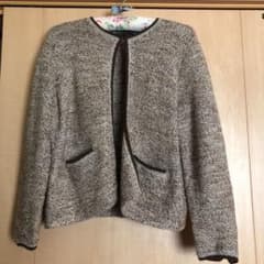 最終お値下げします！23区ノーカラーニットジャケットのサムネイル