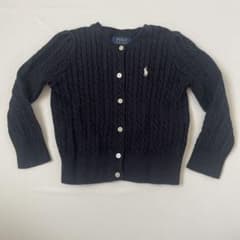 POLO RALPH LAUREN ケーブルニットカーディガン ネイビー　100のサムネイル