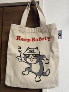 仕事猫　現場猫　刺繍A4トート　ヨシ！のサムネイル