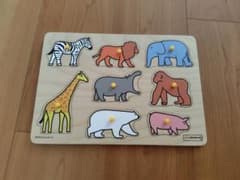 BørneLund 木製 動物ペグパズル 知育玩具のサムネイル