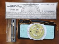 航法計算盤フライトコンピュータ、プロッター、デバイダー 3点セット