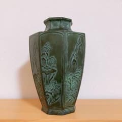 鳳州作 青銅八角花瓶 骨董品 - メルカリ