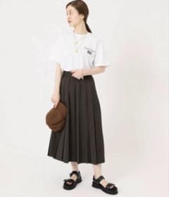 IENA ベルトプリーツスカート