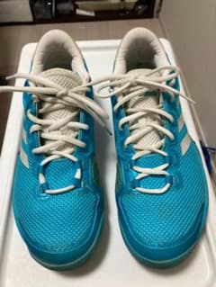 adidas テニスシューズ　オムニ・クレー　美品　26.5㎝ 青色のサムネイル