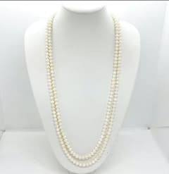 あこや真珠 パール ロングネックレス 6.8〜7.0 本真珠 テリ良 良品