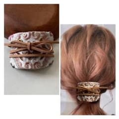 No.125 インド刺繍 ポニーフック ヘアアクセサリーのサムネイル
