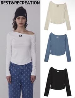 中町綾ちゃん着用！REST&RECREATION トップス ワンショルダー 韓国のサムネイル