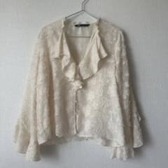 ZARA フェザーフリルブラウスのサムネイル