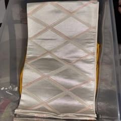 白 ダイヤモンドパターン 袋帯のサムネイル