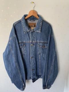 90's デニムジャケット ペイント Gジャン 古着 ゆるだぼ グランジのサムネイル