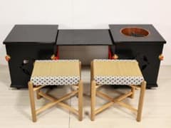 みみこ　BS007　立礼棚 淡々斎好写 御園棚 点茶盤 椅子2点 電熱付 みみこ様専用 BS007 立礼棚 淡々斎好写 御園棚 点茶盤 椅子2点 電熱付