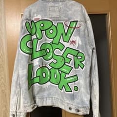 ZARA デニムジャケット グラフィティプリントのサムネイル