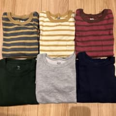 UNIQLO 長袖カットソー ロンT 6枚セット 130cmのサムネイル