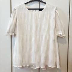 DAZY ホワイト 半袖 ブラウス　Lサイズのサムネイル
