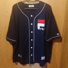 FILA ベースボールシャツ L ネイビー 珍品のサムネイル
