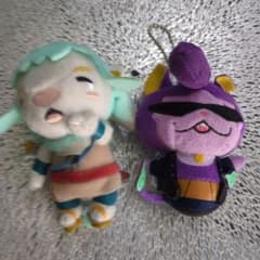 ぬいぐるみキャラクター 緑と紫のセット - メルカリ