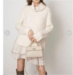 snidel スナイデル【ONLINE限定】フリルコンビニットワンピースのサムネイル