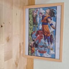 ドラゴンボールアートフレーム天使悟空飛行シーン45×30フレーム付き