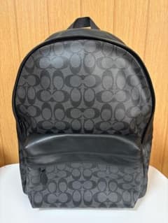 美品・鑑定済】コーチ リュック チャールズ シグネチャー F55398 黒 