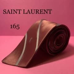 美品【SAINT LAURENT】ハイブランド　ネクタイ　ダークピンクのサムネイル