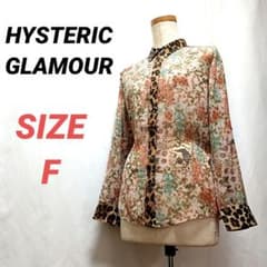 ヒステリックグラマー 花柄シアーブラウス ヒョウ柄レオパード